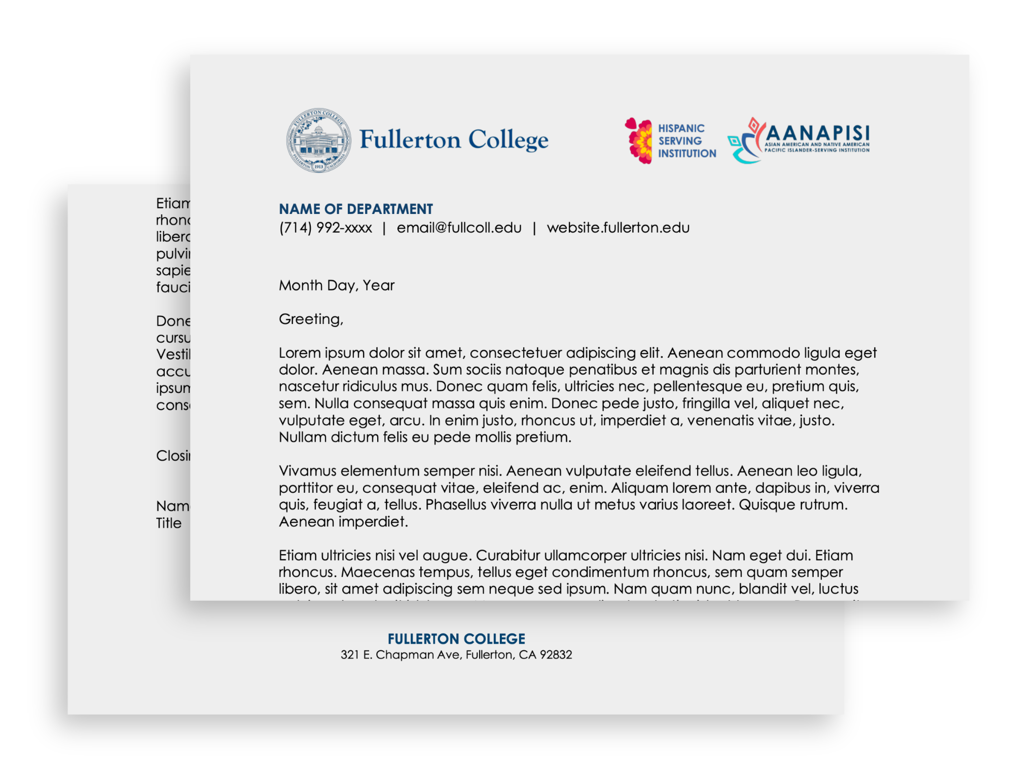 Screenshot of Letterhead Screenshot of Letterhead